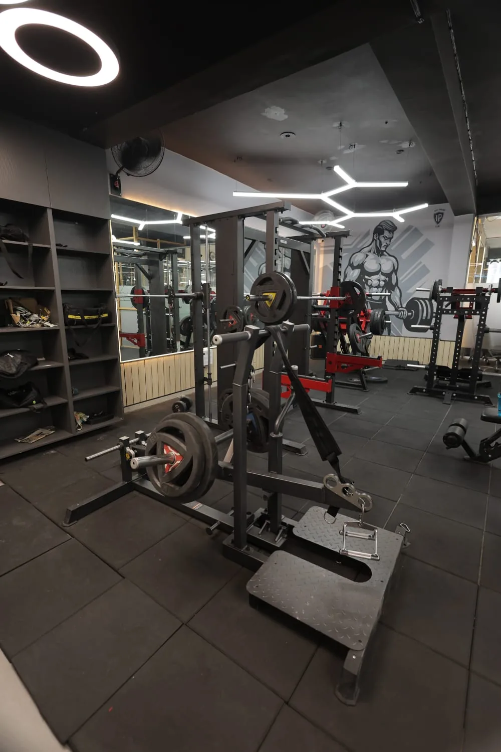 Upper-body strength machine at Iron Phalanx Gym
