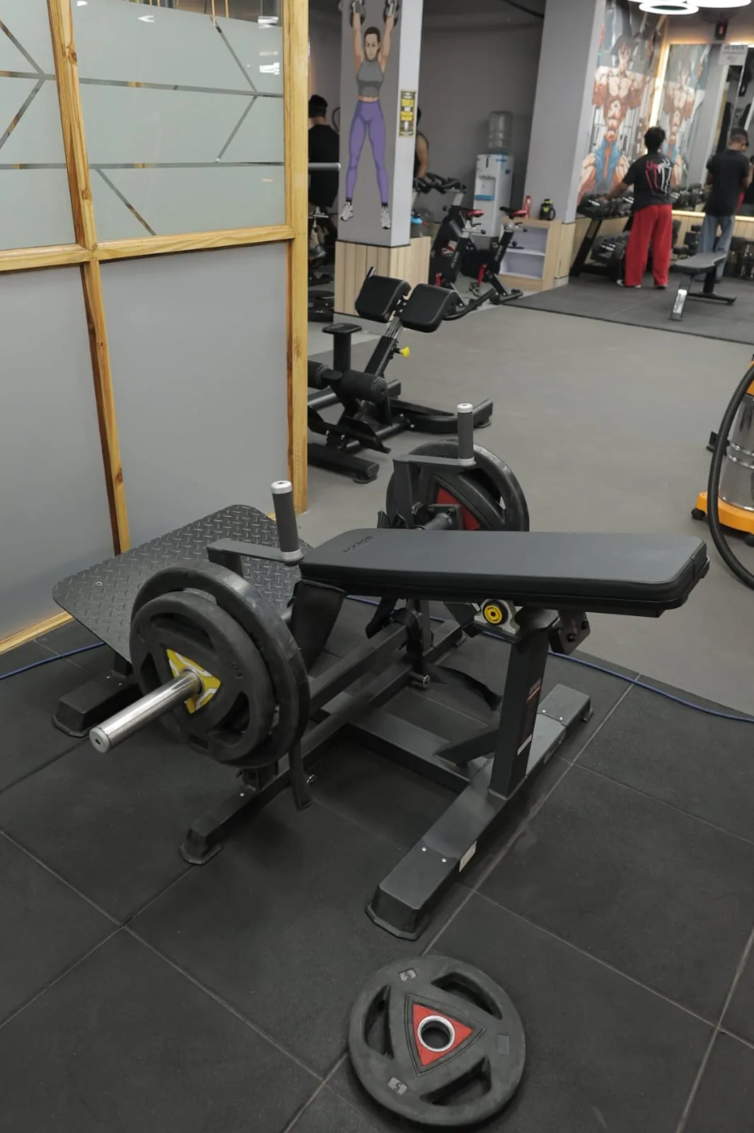 Leg training machine in the strength zone